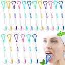 Yinkin 18 Pcs Tongue Scraper for Adults, Tongue Scraper Cleaner, Oral Care Brush for Reducing Bad Breath Adults Healthy Oral Care Tools Easy to Use