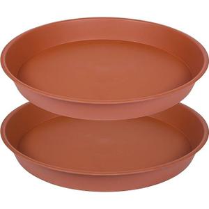 15 Inch Plant Saucer,  Plant Plates to Catch Water, Pebble Tray for Plant Humidity, Flower Pot Saucers for Indoor and Outdoor Garden(2PCS)