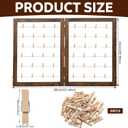 Geelin 36 x 24 Inch Photo Display Board with Clip Farmhouse Picture Display Wooden Rustic Freestanding Picture Collage Frame Wedding Tabletop Decor for Home Dorm (2 Panel,Brown)
