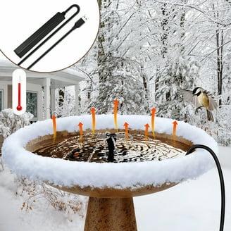 Bird Bath Heater for Outdoor in Winter, Bird Bath Deicerwith Thermostatically Controlled