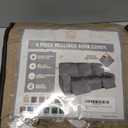 ULTICOR Velvet 8-Pieces Recliner Sofa Covers Stretch Reclining Couch Covers for 3 Cushion Reclining Sofa Slipcovers Furniture Covers Thick Soft Washable (3 Seater Recliner Cover, Taupe)