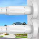 2Pack Long Tension Rod 41-126inch White Tension Curtain Rods no Drilling 1.26" Diameter Adjustable Outdoor Curtain Rod for Patio,Windows,Shower,Doorway,Heavy Duty Spring Rods