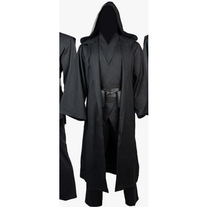 Men's Costume Robe Adult Male Tunic Costume Hooded Uniform Full Set Halloween Cosplay Cloak Size M