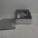 Stainless Steel Litter Box, Extra Large Litter Boxes for Big Cats, XL Metal Cat Litter Box with Lid, Anti-Urine Leakage, Non-Sticky, Include Cat Mat and Litter Scoop (Gray)