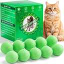 Ponal Cat Deterrent Outdoor, Natural Peppermint Oil Cat Repellent Outdoor Indoor, Mulch & Flower Permanently Against Scratch and Chew, Keep Cats Off Lawn, Yard, Garden, Keep Cats Away, 10 Pack, Green
