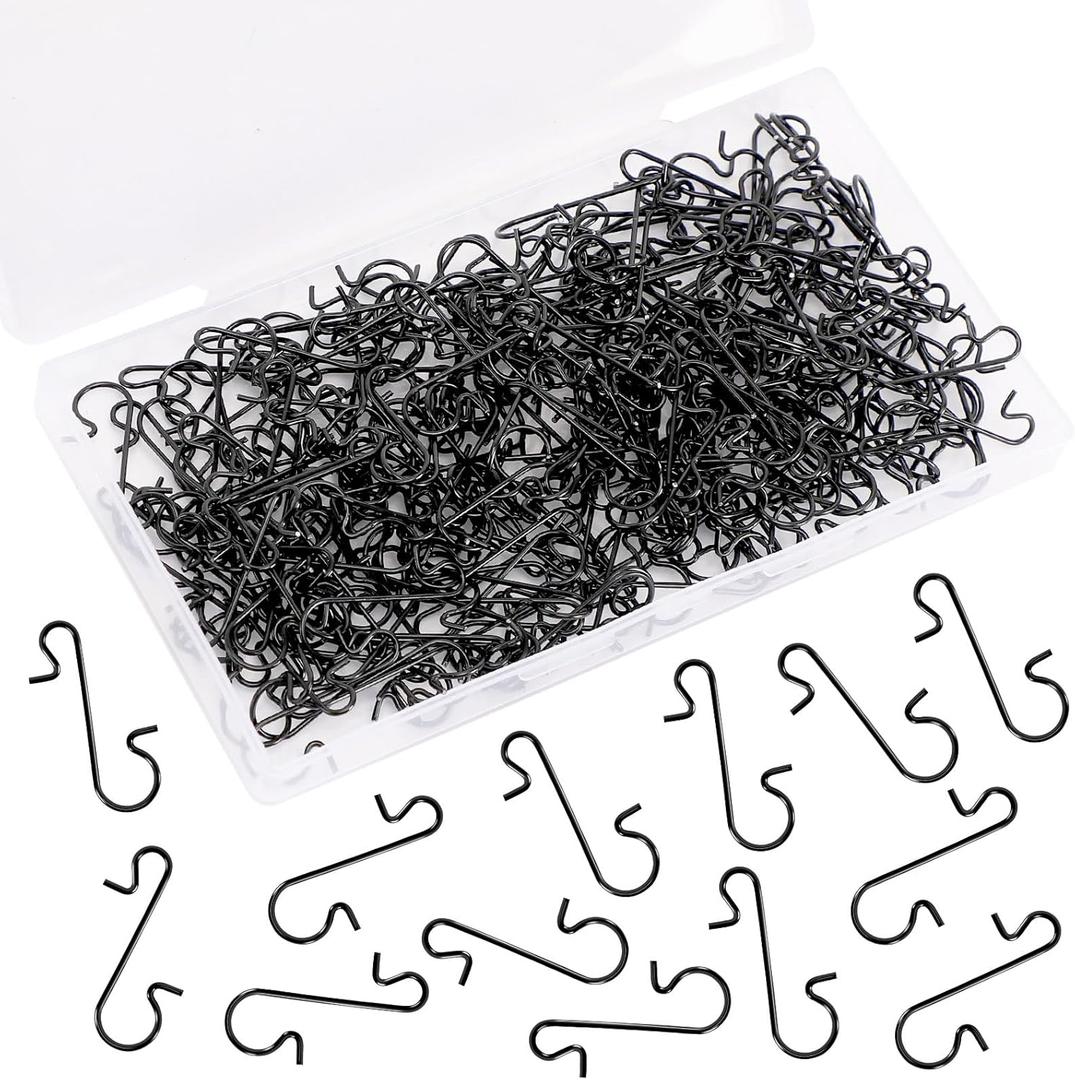 240 PCS Christmas Ornament Hooks Black Metal Wire Hooks S-Shaped Hangers with Storage Box for Hanging Christmas Decoration