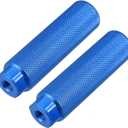 X AUTOHAUX Pair Aluminum Alloy Rear Foot Pegs Footrests Universal for BMX MTB Bike Bicycle Fit 3/8 Inch Axles