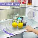 Incostar 360 Rotating Lazy Susan Turntable - Multifunctional Rectangular Organizer 16.5" x 11.1" for Refrigerator, Cabinet, Pantry, and Kitchen Countertop (1 Pack)