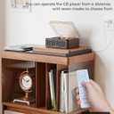 CARONSORT CD Player with Speakers Bluetooth Nostalgic Retro Portable CD Players for Home Wood Music Player FM Radio for HomeWired and Remote Control-Walnut Brown