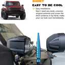 2 x Car Truck Bullet Antenna,Replacement Car Aluminum Antenna Compatible with Ford Bronco 2021 2022 & Dodge Ram 1500 1997-2023for Ram 1500 Accessories (Blue)