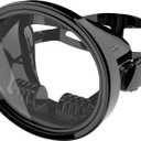 Diving Mask Scuba Mask Spearfishing Mask Freediving Water Mask Tempered Glass Oval HD Anti-Fog Scuba Goggles for Adults (Black)