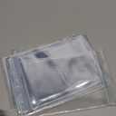 Patelai 20 Pcs 5 x 7 Inch Plastic Badge Holder Bulk Clear Vinyl ID Protector Sleeves Card Ticket Credential Badge Sleeves Vertical Waterproof Name Tag Holder for Sporting Events