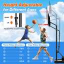Basketball Hoop 40 Inch Impact Backboard 4.8-10FT Height Adjustable Portable Basketball Hoop Outdoor Goal System with Impact Backboard and Wheels for Adults, Size: 40inch Backboard