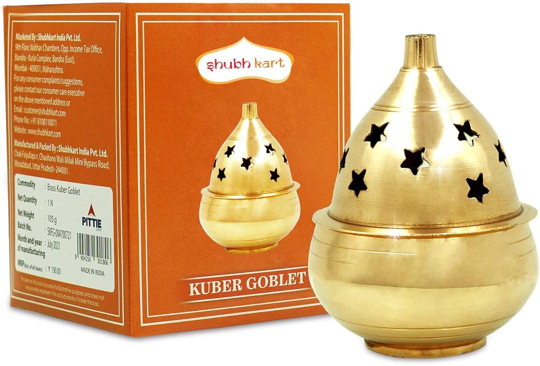 Shubhkart Indian Brass akhand Oil Lamp / Diya / Puja Deepak, deepam / Deep - Akhand Diya