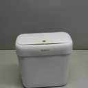 MOPALL Small Bathroom Trash Can with Lid, 2.6 Gallons / 10 L Slim Plastic Garbage Bin with Pop-Up Lid, Mini Waste Basket Can Dog Proof for Kitchen, Bedroom, Office, Laundry, Toilet, Rv, White