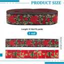 PH PandaHall 10 Yards Floral Jacquard Ribbon, 1-1/4 Inch Emobridered Woven Ribbon Boho Ribbon Lace Trim for Sewing, Handmade Bag, Curtain Slipcover, DIY Clothing Decoration