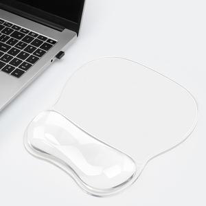 Gel Wrist Rest for Mouse,Ergonomic Mousepad with Clear Cushioned Palm Rest,Gel Mouse Pad with Wrist Support,Small Desk Mat,Office Desk Work Accessories for Women,Carpal Tunnel Relief (B-Clear)