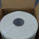 QWORK 3/4" x 1640' Woven Cord Strapping Roll, Heavy Duty Polyethylene Braided Rope Strap Roll, 1830 lb Strong Break Strength 6" x 3" Core, Strength and Flexibility, White