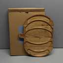 Halloween Pumpkin Shaped Board15" L x 12" W,2-in-1 Use Wood Kitchen Serving Tray Appetizer Serving Platter&Cutting Board, Divided Chip and Dip Tray Charcuterie1" ThickHalloween Decor Gifts