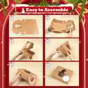 COTOPHER 18Pcs Christmas Cookie Boxes with Window, 10x10x2.5 inch Brown Bakery Boxes for Gift Giving, Kraft Treat Boxes Dessert Boxes for Cakes Donuts Chocolate Strawberries Pastries Muffins