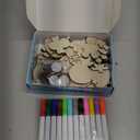 Worgree DIY Wooden Magnets, 36 pcs Wooden Art Craft Supplies Painting Kit for Kids Party Favors for Boys Girls Ages 4-8 8-12 Birthday Easter Crafts Gifts Toys Basket Goodie Bag Stuffers