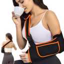 Arm Sling for Women&Men with Enhanced Size Adjustable Sling for Arm Support, Elbow Wrist Left Right Arm Sling with Buckle Design (M)