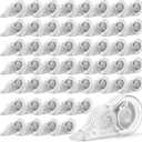 50 Pcs Correction Tape, 39.4 Ft White Wrong Out Tear-Resistant Bulk, Instant Corrections Easy To Use Applicator for School, Office, Note Taking, Journal (Tape Width 0.2 in, Clear) (1 Count (Pack of 50))