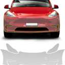 Precut Car Paint Protective Film for Tesla Model Y 2017-2025 (Not for Juniper) 8.5Mil TPU PPF Gloss Clear Scratch Protector Exterior Accessories, Front Bars + Headlights