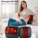 KNQZE Shiatsu Back Massager for Pain Relief with Heat, Fathers Day Gift, Deep Tissue Massage Cushion, Dual-Side Heating & Lumbar Support, Portable Chair Massager for Neck, Shoulder, Gifts for Mom Dad