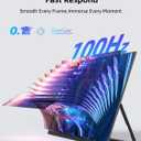 21.5'' Large Portable Monitor for Laptop 100Hz Ultra-Fast IPS Gaming Monitor, QLED 125%sRGB | 2000:1 Contrast | Built-in Stand, Speaker and VESA, USB-C HDMI Second Screen Efficient Work Gaming