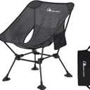 MOON LENCE Portable Camping Chair, Backpacking Chair, Ultralight & Compact, 400 lbs Capacity, for Outdoor Camp, Travel, Beach, Picnic, Hiking (Onyx (Power Fiber))