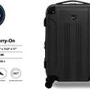 Travelers Club Chicago Hardside Expandable Spinner Luggage, Black, 22" Carry-On