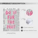 WOFUPMY Retro Newspaper Wall Art Trendy Preppy Posters Do It For The Plot Canvas Prints Motivational Affirmation Pink Aesthetic for Apartment Bedroom Wall Decor 16x24 inch Unframed