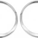 Headlight Trim Ring Compatible with Mini Cooper R55 R56 R57 R58 R59 2007-2015 1Pair Driver and Passenger Front Side Headlamp Bezel 51137149906 51137149905 (Silvery)