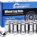 Set of 24, 14x2.0 Lug Nut 1.9" in XL Chrome Bulge Acorn Compatible with 2004-2014 Ford F-150 Expedition 14X2