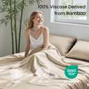 Love's cabin 3 Piece Twin XL Sheet Set, 100% Rayon Derived from Bamboo, Cooling & Breathable, Soft Silky Deep Pocket up to 16", Hotel Luxury Bedding for Hot Sleepers, Dark Beige