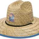 Billabong Men's Wide Brim Sun Straw Hat (Charcoal/Navy)