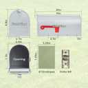 Metal Mailboxes for Outside Post Mount, RAINHOL Residential Mailbox, Galvanized Steel Heavy Duty Outdoor Mail Box, Standard Compacity, 20 x 8.7 x 6.7 inches, Gray