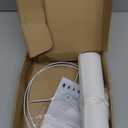 Tall Lamp Shade, White Drum Lampshade for Table Lamps Floor Lamp, 10" Top X 10" Bottom X 13" High Large Line Fabric Lamp Shade, Easy Assembly Replacement Lampshades