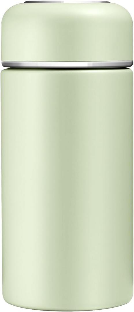 Mini 7 oz Stainless Steel Insulated Vacuum Water Bottle, Cute Small Thermoses, Flask, Leak Proof,Keeps Drink Cold and Hot - Green