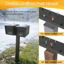 Dual Mailbox Spreader Bar for Double Mailbox Applications， Heavy-Duty Steel Mailbox Mounting Bracket ， Dual Mailbox Adapter Plate (18"X5") Fit for 4x4 Wood/Metal Posts Mail Box Mounting for Outside