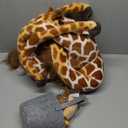 Giant Stuffed Giraffe Animal Set, 47 Inch Large Giraffe Plush Toy for Kids with Bird & Basket & Leaves & Card, Toddler Lifelike Standing Giraffe Toys Stuffed Animal Gift for Girls Boys