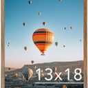 13x18 Picture Frame Rustic Brown for Poster Photo Picture, Horizontal and Vertical Formats for Wall Hanging, 13 x 18 Wall Gallery Poster Photo Frame for 13 by 18 Photos Posters, Rustic Brown