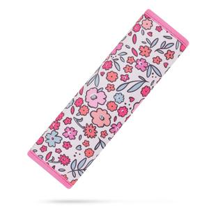 YR Seat Belt Cover for Kids, Soft Comfort Seat Belt Cushion for Children, Cute Cartoon Pattern Car Seat Belt Pads Cover for Girls and Boys, 1 Pack (Pink Floral)
