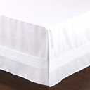 Valea Home Bed Skirt with Split Corners Durable Elegant Luxury Dust Ruffle Bed Covers with Pin Tucking 14 inch Tailored Drop, Twin, White