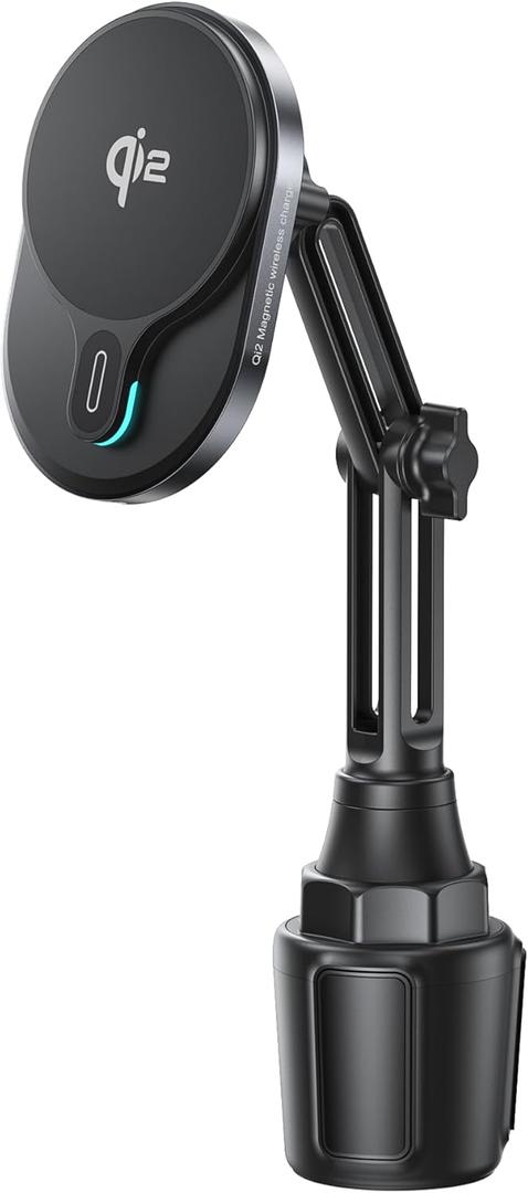 for Qi2 15W Wireless MagSafe Car Mount Charger Cup Phone Holder,15W Fast Charging Charger Phone Holder Mount for iPhone Air/17/16/15/14/13/12, Galaxy S25, Fast Charging for Magnetic iPhone Accessories