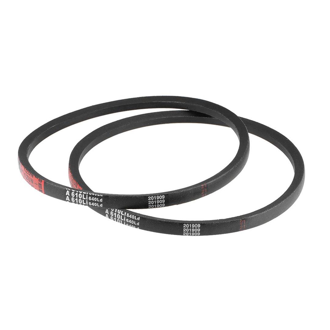 uxcell A610 V-Belts 610mm Inner Girth 13mm Top Width 8mm Thickness A-Section Rubber Drive Transmission Belt 2pcs (24")