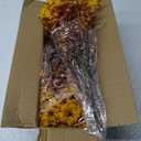 16 Bundles Artificial Fall Mums Outdoor UV Resistant, Fake Silk Plants No Fade Faux Greenery for Garden Porch Patio - Autumn Thanksgiving Christmas Home Decor (Fall Yellow)