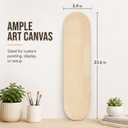 3 Pcs Blank Skateboard Decks, Unfinished Wood Art Boards for DIY Custom Graffiti, 23.6 x 5.9 in Skateboard Deck Set with Pre-Drilled Holes for Art Painting Home Decoration, Large