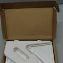 Guermok Thermal Shipping Label Holder for Rolls & Fan-Fold, Fragile Stickers for Shipping, Label Stand Desktop Printer Holder-Home Office Accessory- Sticker Dispenser for Holographic Vinyl (7 inches, White)